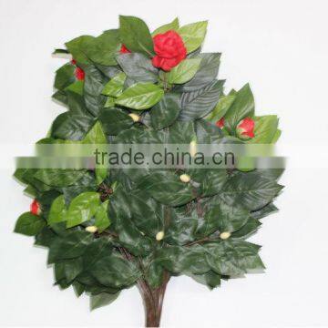 decorative plastic artificial camellia leaves,fake leaves cheap wholesale