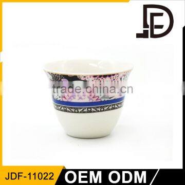 Drinkware porcelain dozen 90cc cheap arabic tea cup set for coffee per
