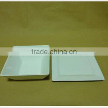 Wholesale China Cheap Stocked White Porcelain Ceramic Soup Bowl With Dish photo-3