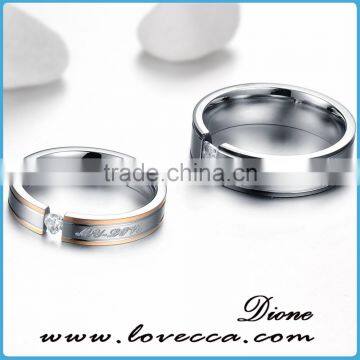 High Quality Stainless Steel Engagement Wedding Ring His and Hers Sets photo-4
