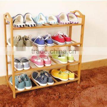 Hot Sale Folding Natural Wood Shoe Rack photo-2