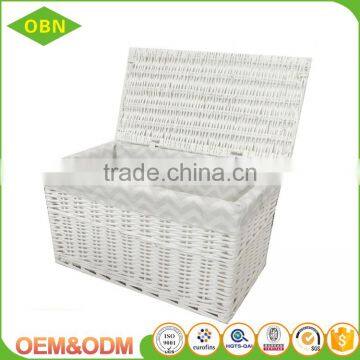 2017 Set 5 Fashion White Wicker Laundry Basket With Lid photo-4
