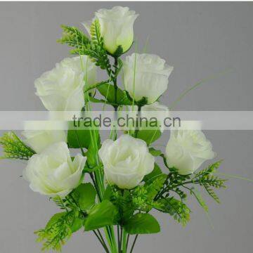 Plastic Flower Bouquet Wedding Silk Rose Flower Bouquet photo-5