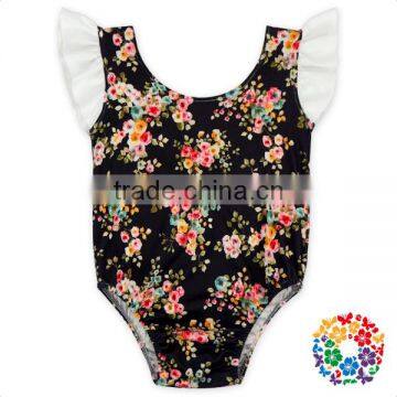 New Design Infant Baby Backless Sunsuit Jumpsuit Flutter Sleeve Floral Romper