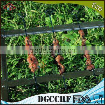 NBRSC 12pcs New Non-stick Stainless Steel Barbecue Needles BBQ Shish Skewers Ring-Tip Handle photo-5