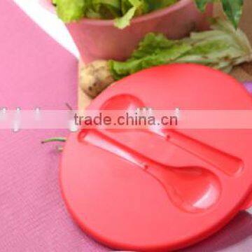 BFA Free Big Salad Bowl Set With Lid/plastic Big Salad Bowl Set With Fork photo-4