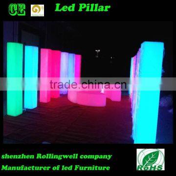 led modern furniture banquet plastic roman pillar