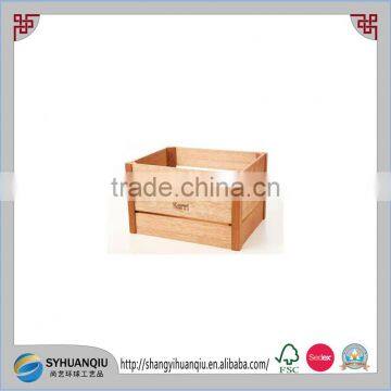 Green color solid wood wooden crate for milk friut