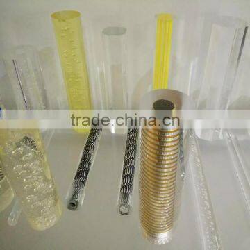 Colored acrylic plexiglass bubble cast rod