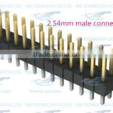 2.54mm 2*15pins gold plated through hole connector PBC Series Dual Side male connector