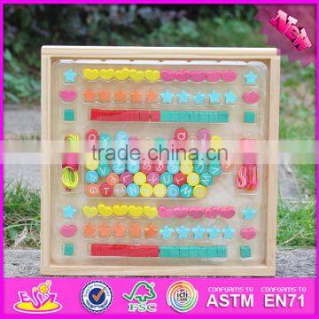 2016 New Design Funny Wooden Threading Beads for Toddlers W11E062 photo-2