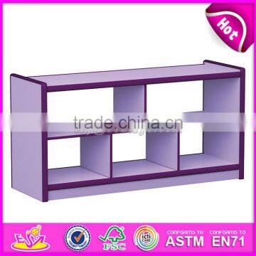 Customize colorful children small wooden bookcase W08C192