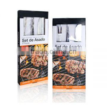 Set of 3 Hard Wood Handle Bbq Tool Set photo-6