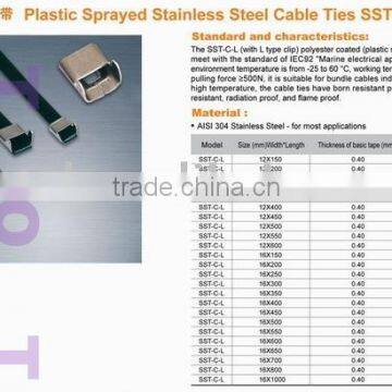 PVC sprayed Stainless Steel Cable Ties