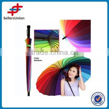 Big rainbow umbrella, cheap outdoor umbrellas