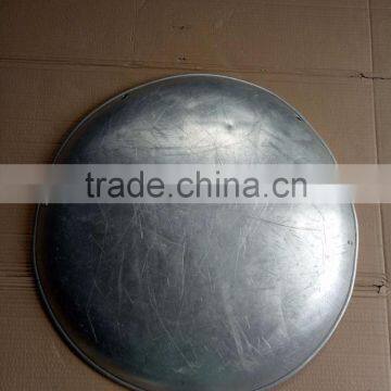 Vintage Round Aluminum Saucer Sled Metal Snow Disc w/ Canvas Strap Handles 25" photo-2