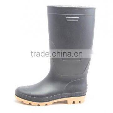 black pvc man working boots with good quality