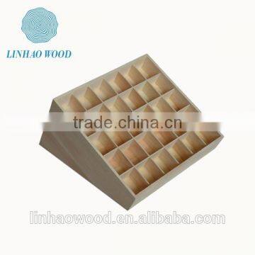 unfinished wooden candy/cake/chocolate display box with compartments