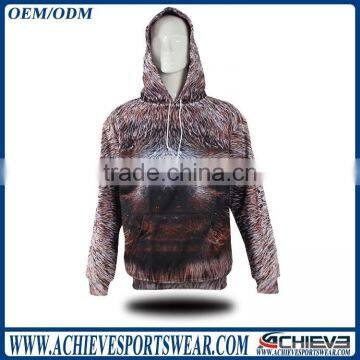 High Quality Sublimated Slim Fit Custom Mens Hoodies Sweatshirts Clothing photo-5