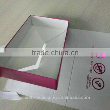 High Quality Luxury Beautiful Custom Logo Ribbon Magnet Folding Boxes photo-6