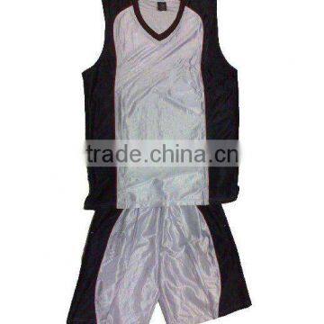 Quick dry dazzle fabric mens white sleeveless basketball uniform