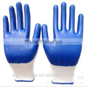 13gauge white polyster with nitrile coating hand gloves work