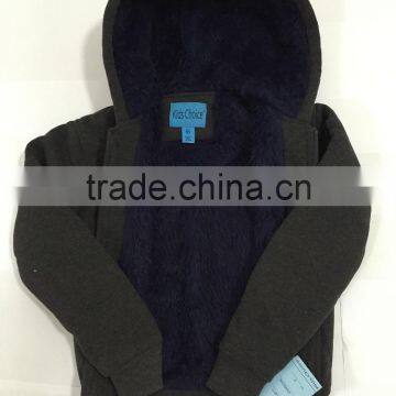 Wholesale Children Grey Color Warm Coat Kids Winter Clothing Sale