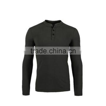 Custom Huntsman Henley Men 100% Merino Wool Jersey Base Layer Long Sleeve Midweight Top Outdoor Sports Athletic TAD Style Clothe