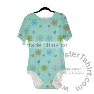 Custom Sublimation Print Short Sleeves Women Romper New Fashion Women's Clothing Floral Print Jumpsuit