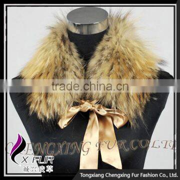 Collar-R6 Cheap Price 2016 Lady Scarf Genuine Raccoon Fur Collar For Coat photo-5