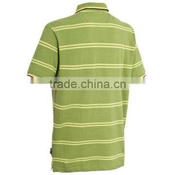 Men's Fashion Cotton Pique Stripe Polo Shirt photo-2