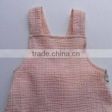 Hot Sale!! Muslin Newborn Baby Bodysuit Unisex Baby Jumpsuit Peach Adjustable Straps Rompers photo-5