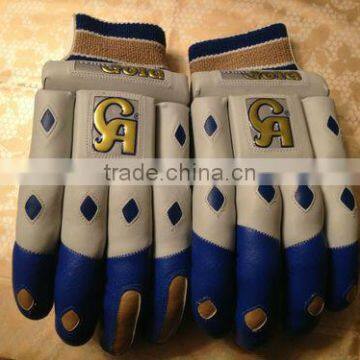 Cricket Batting Gloves White Gold