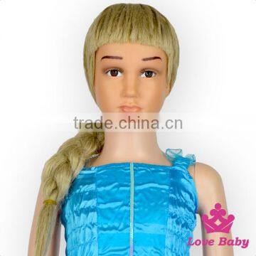 Fashion Baby Girls Plain Blue Halter Sleeveless Ruffle Tutu Little Kids Party Wear Dress photo-4