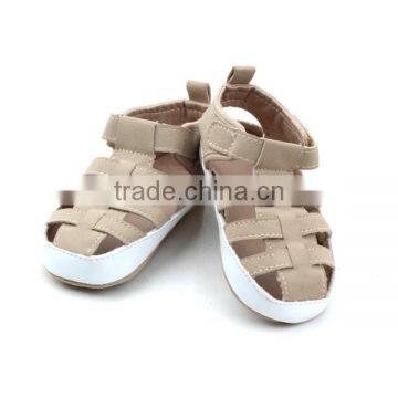 2017 Wholesales Top Selling Soft Rubber Sole Leather Baby Sandals photo-3
