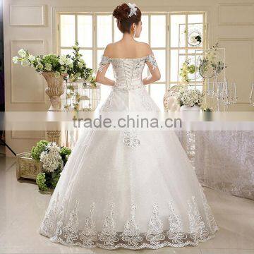 Wholesale Korea Style Beaded Lace Bridal Wedding Dress photo-3