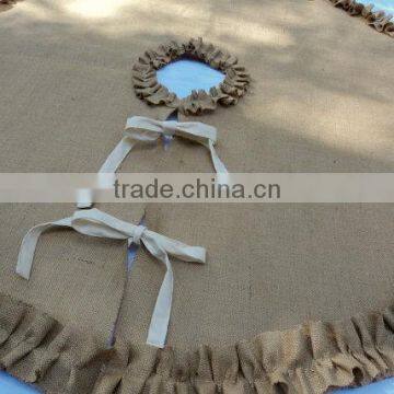 Wholesale Personalized Burlup Chiristmas Tree Skirt photo-6