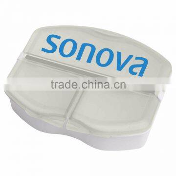 USA Made Tri-Minder Pill Box - Features 1 Large Compartment and 2 Smaller Compartments and Comes With Your Logo photo-5