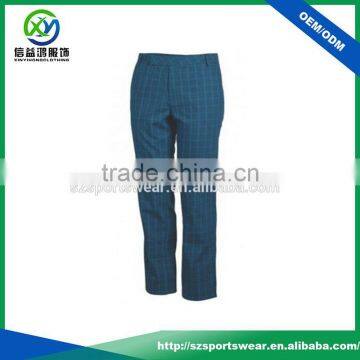 OEM service UV protection plaid tech style golf pants