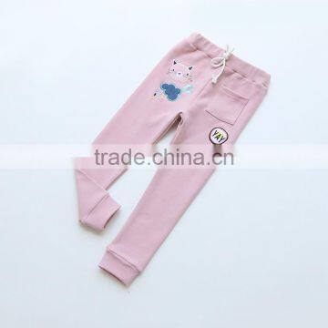 Wholesale kitten lovely kids pink leggings elastic OEM available