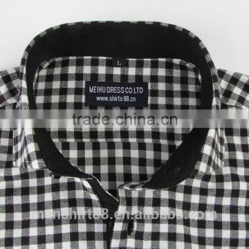 2017 Spread Collar Gingham Check Men's Flannel Shirts photo-3