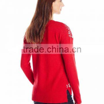 Women Reindeer Head Pattern Christmas Jumper Sweater photo-2