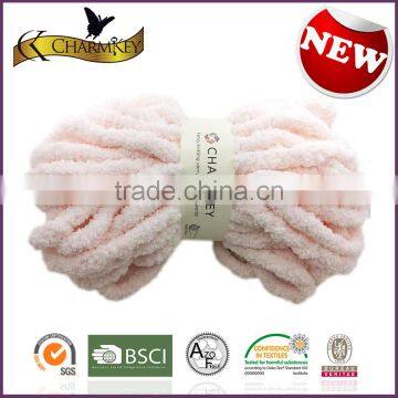 Charmkey Hot Selling Blanket Knitting Yarn 100% Polyester Chunky Chenille Yarn photo-2