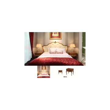 French collection 3 star hotel wooden bed for bedroom