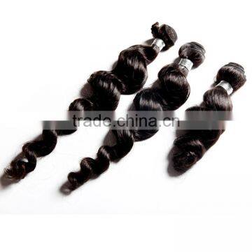 Factory Supply 100% Human Hair Extension 8inch Indian Temple Hair Wholesale Loose Wave 7a Virgin Hair Weaving photo-2