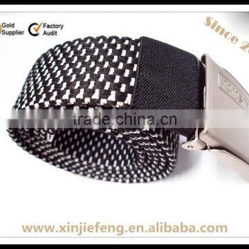 Black/white wolve cotton belts manufacture