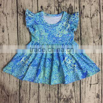 wholesale toddler girls new fashion dress baby casual party cotton flutter dress kids spring summer clothes