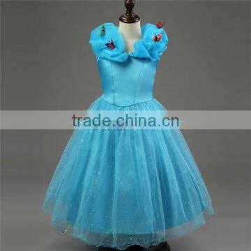 (Hot selling ) New Arriving New Design Cinderella Princess dress ONE-PIECE dress Cinderella cosplay party dress for Girls