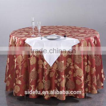 Custom Modern Design Table Linen Hotel Jacquard Round Table Cloth