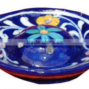 Blue Pottery Incense stand , Ceramic Incense stand
